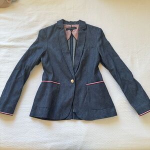 Tommy Hilfiger Dark Blue Blazer with Red Trim